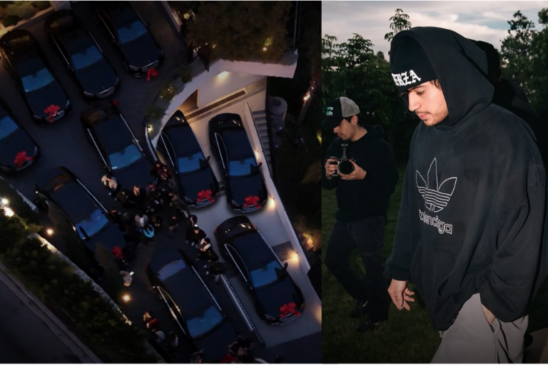 Regala Jesús Ortiz, de Fuerza Regida, 10 autos a sus trabajadores