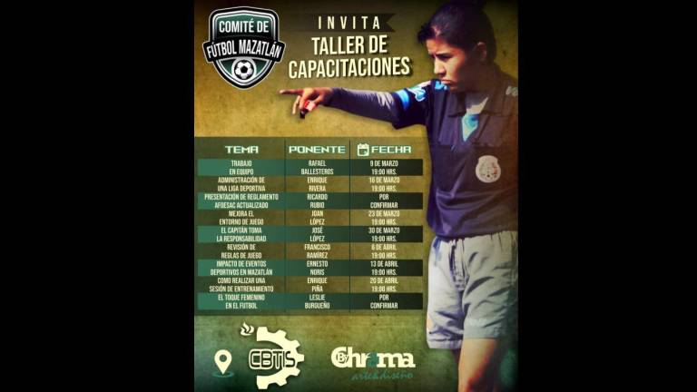 El Comité Municipal de futbol de Mazatlán llevará a cabo varios talleres.