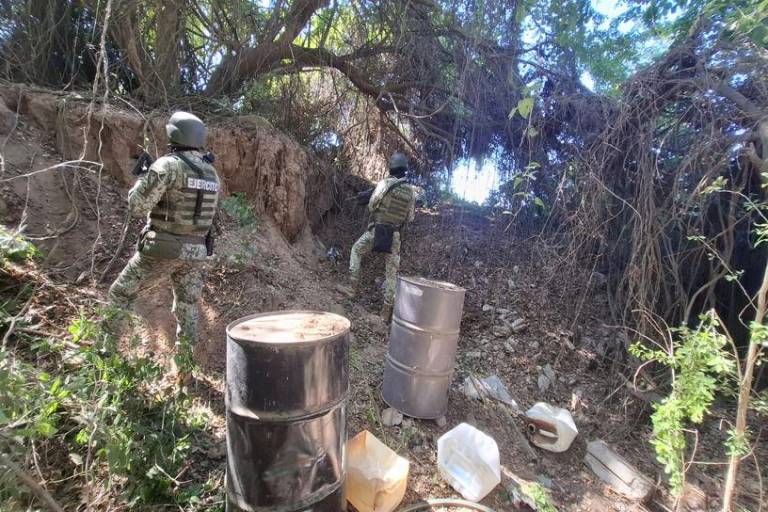 Desmantelan nueve laboratorios clandestinos y decomisan armas en operativos en Sinaloa