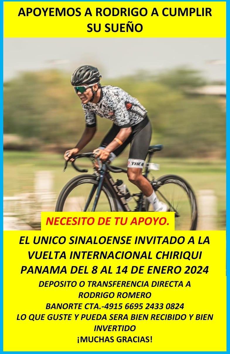 $!Rodrigo Romero, ciclista sinaloense, representará a México en Panamá