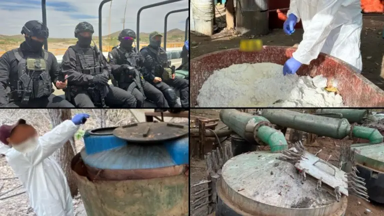 Tres laboratorios de producción de drogas sintéticas a gran escala en Sinaloa fueron desmantelados con narcóticos y precursores químicos.