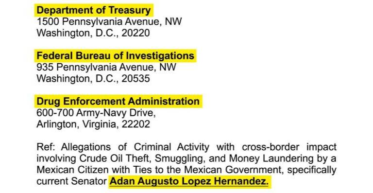 Asegura ‘Alito’ Moreno que denunció a Adán Augusto ante la DEA, FBI, Tesoro y Fiscal de EU por crimen organizado