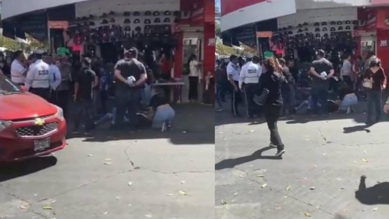 Mujer sale herida tras evitar ser arrollada por camión en Culiacán
