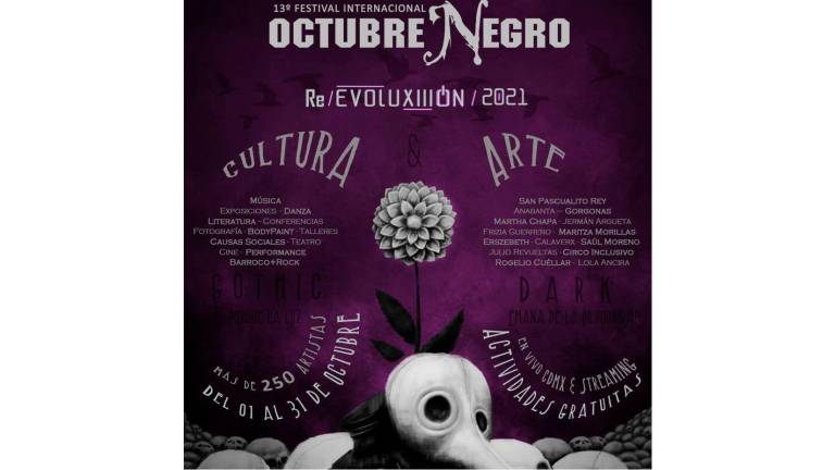 Ya viene el Festival Octubre Negro 2021, será presencial y virtual