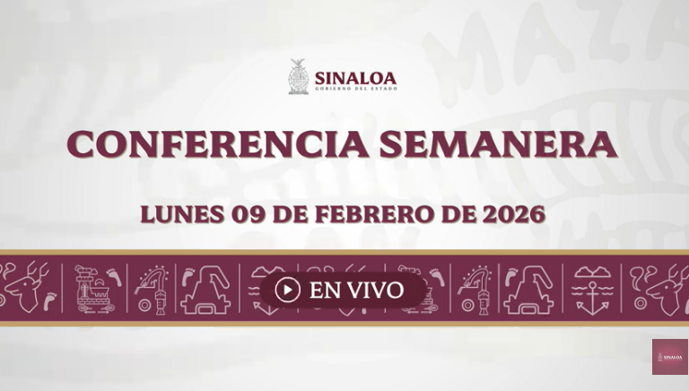 Conferencia semanera del Gobernador de Sinaloa Rubén Rocha Moya.