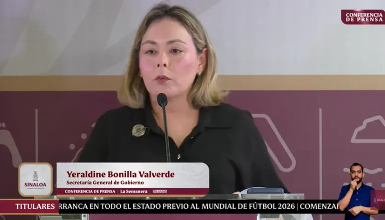 La Secretaria General de Gobierno, Yeraldine Bonilla Valverde, informó que dan seguimiento a la desaparición de cuatro turistas en Mazatlán.