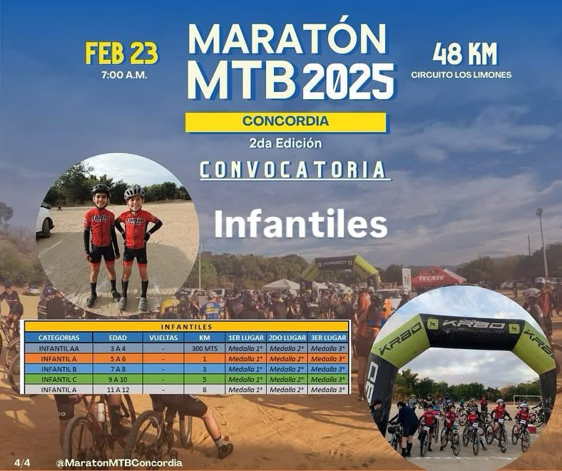$!Maratón MTB Concordia 2025: ¡Desafía 48 km este 23 de febrero!