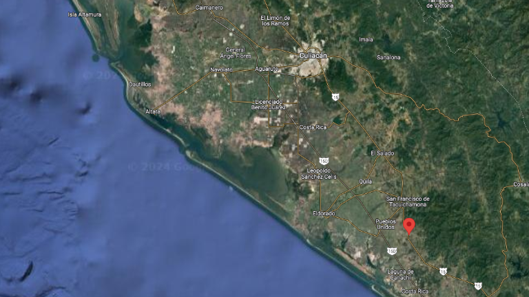 Zona donde se registra un nuevo enfrentamiento armado, al sur de Culiacán.