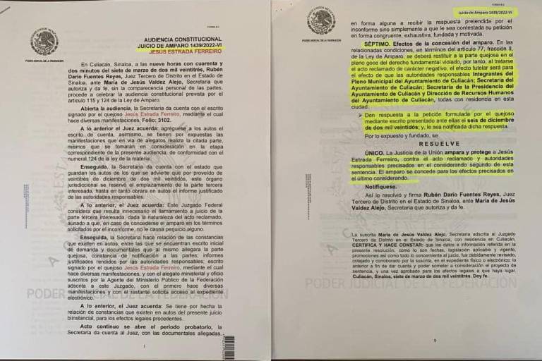 Presenta Estrada Ferreiro amparo y exige reinstalación