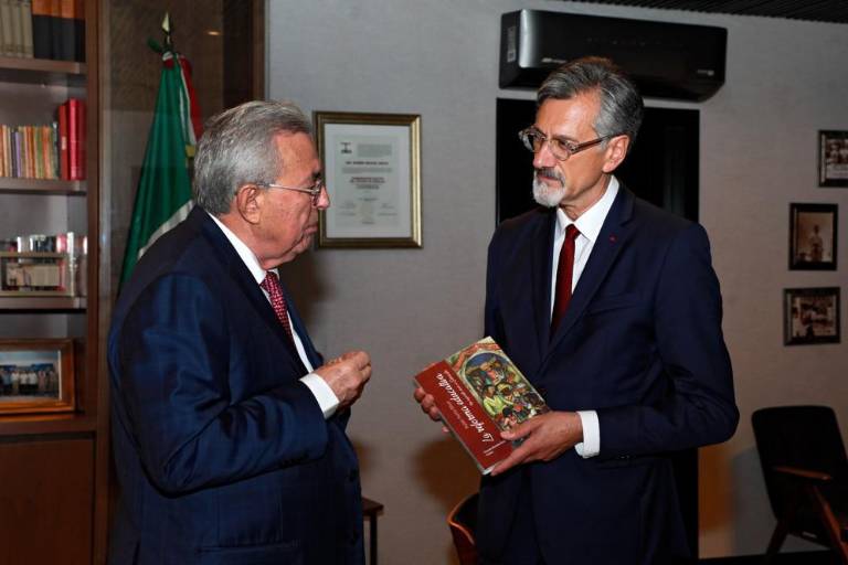 Sinaloa abierto a relaciones con Francia, dice Rocha Moya a Embajador