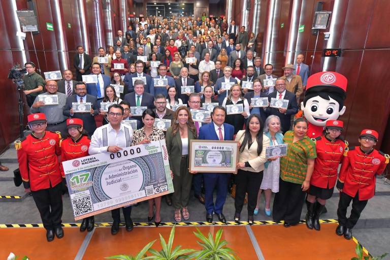 Devela Lotería Nacional billete para conmemorar primer aniversario del Órgano de Administración Judicial