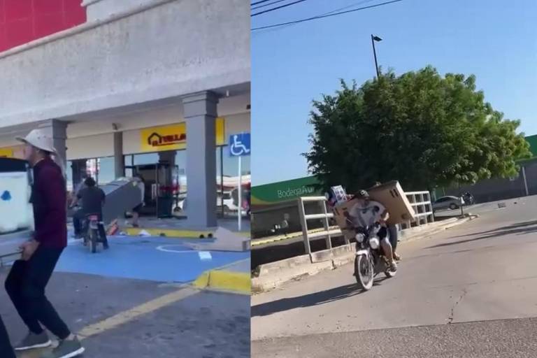 Aprovechan jornada violenta para saquear tiendas en Culiacán