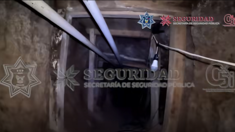 Autoridades aseguraron un túnel presuntamente utilizado para el robo de hidrocarburo durante un operativo en Mineral de la Reforma, Hidalgo.