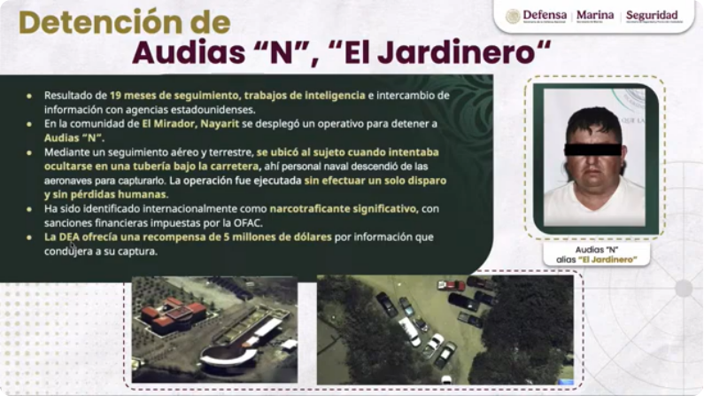 $!Captura de ‘El Jardinero’ desestabiliza estructura del CJNG, afirman Marina y SSPC