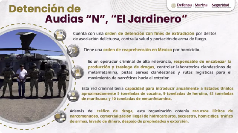 $!Captura de ‘El Jardinero’ desestabiliza estructura del CJNG, afirman Marina y SSPC