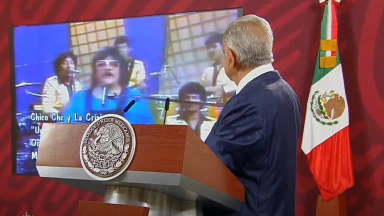 El Presidente Andrés Manuel López Obrador durante la conferencia mañanera de este miércoles.