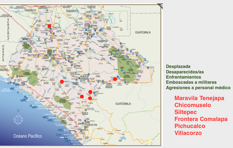 Miles de desplazados y ataques al Ejército dan cuenta del avance del crimen en Chiapas