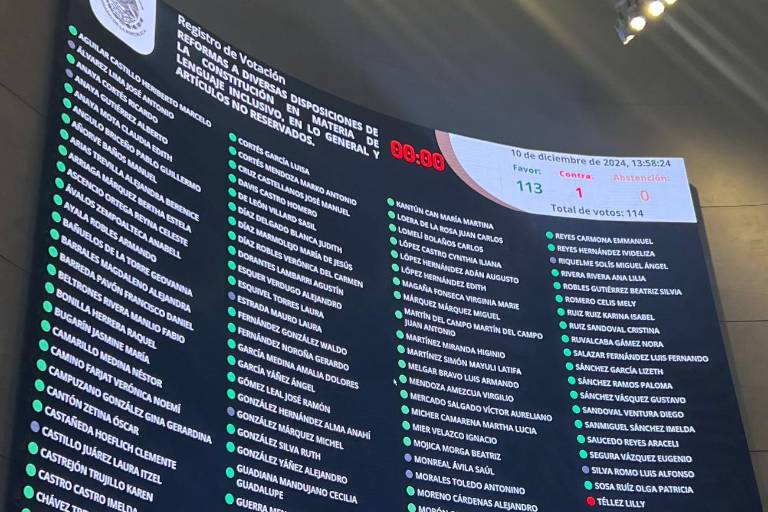 Senado aprueba agregar ‘Presidenta’ y ‘Gobernadora’ en la Constitución; Lily Téllez vota en contra