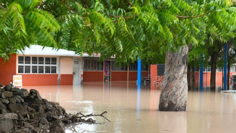 Graciela Domínguez Nava realizó un recorrido por escuelas afectadas por las lluvias en Villa Juárez, Campo Victoria, Las Puentes y Laguna de Batauto.