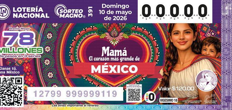 Sorteo Magno del Día de las Madres 2026 de Lotería Nacional registró venta récord más alta de la última década