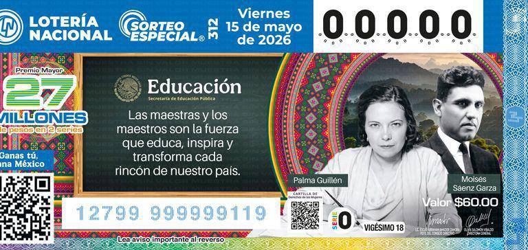 Con billete conmemorativo, la SEP y Lotería Nacional reconocen a las maestras y los maestros como pilares de la transformación de México