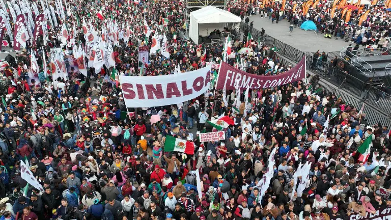 De acuerdo con el Gobierno del Estado, el contingente está conformado por ‘miles’ de sinaloenses.