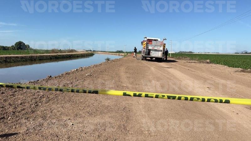 $!Localizan sin vida a un hombre flotando en canal de riego en Lo de Sauceda, Navolato