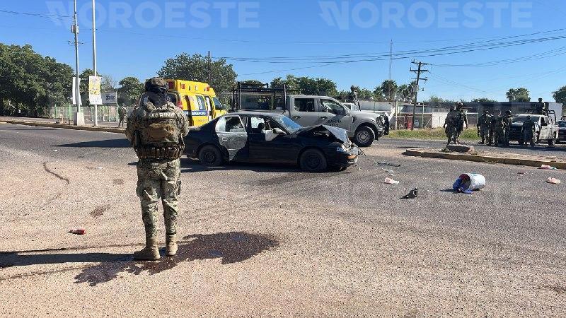 $!Persecución y enfrentamiento entre Marina y civiles deja tres detenidos en Culiacán