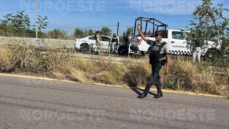 $!Atacan a balazos patrulla de la Guardia Nacional en carretera Culiacán-Eldorado