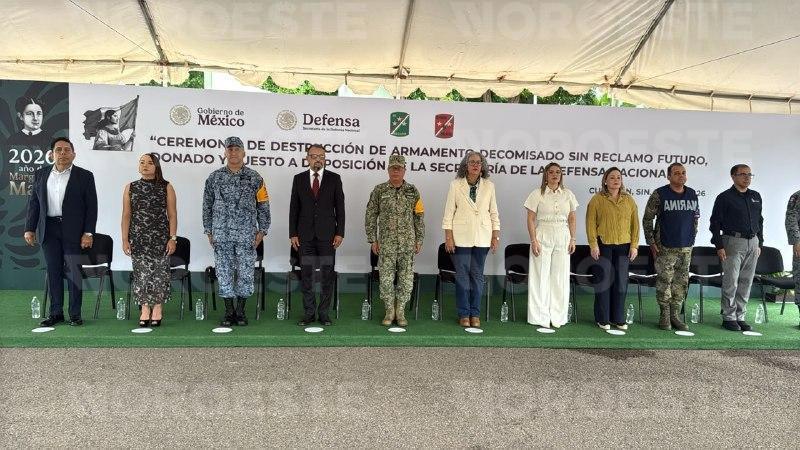 $!Destruyen en Culiacán 639 armas decomisadas y más de 153 mil cartuchos