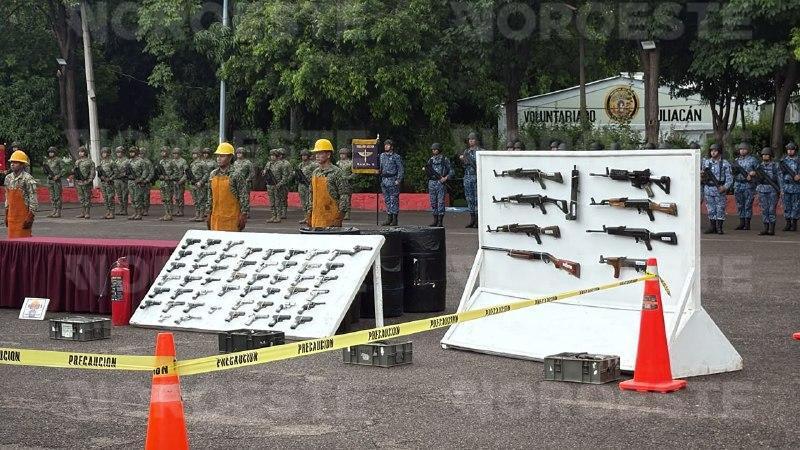$!Destruyen en Culiacán 639 armas decomisadas y más de 153 mil cartuchos