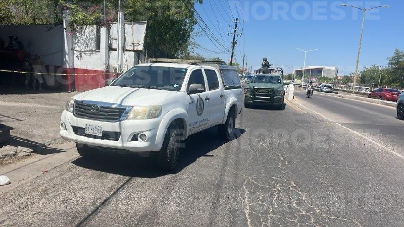 $!Ataque armado deja un hombre sin vida y otro herido en llantera de La Conquista, al norte de Culiacán