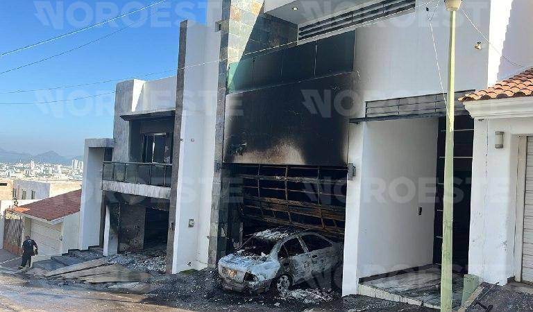Sujetos armados incendian vivienda y vehículo en Colinas de San Miguel, Culiacán