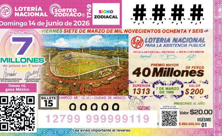 Con los estadios Olímpico México 68 y el Azteca, los cachitos 15 y 16 del Álbum Retro se unen a la colección mundialista de Lotería Nacional y Panini
