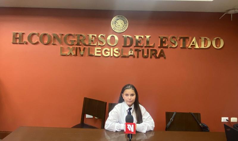 $!Victoria está feliz por ser Diputada Infantil en el Congreso de Sinaloa, invita a practicar la tolerancia