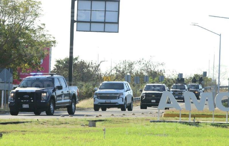 $!Despliegan operativo en Aeropuerto de Mazatlán previo a la llegada de la Presidenta Claudia Sheinbaum