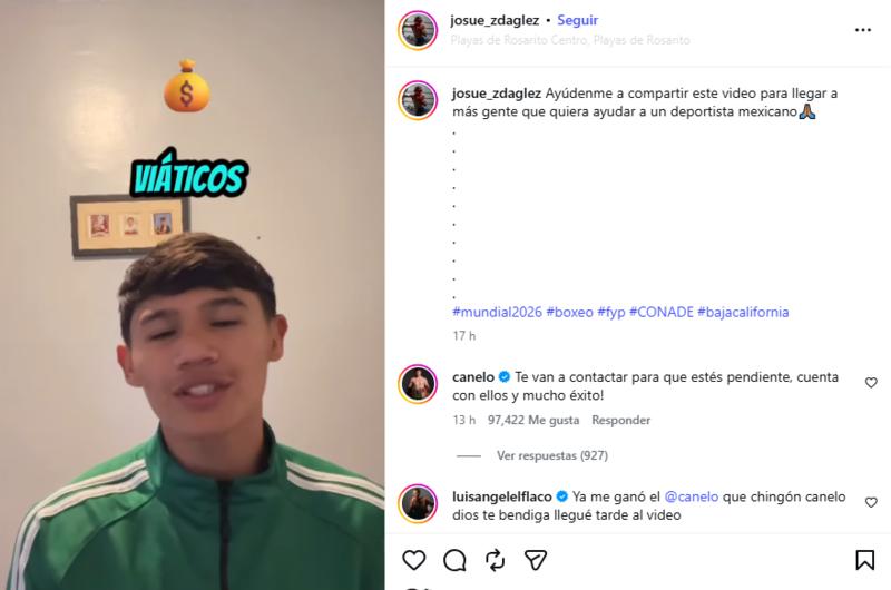 $!Canelo Álvarez rescata el sueño de Josué Zepeda y financiará su viaje al Mundial Sub-19 de Boxeo
