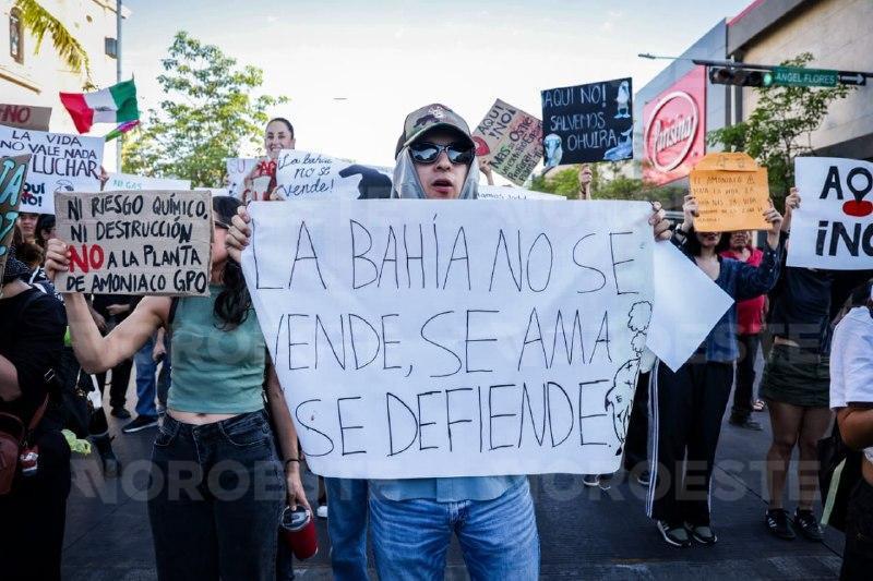 $!Protestan en Culiacán contra planta de amoniaco y proyecto Mexinol; acusan falta de consulta a comunidades