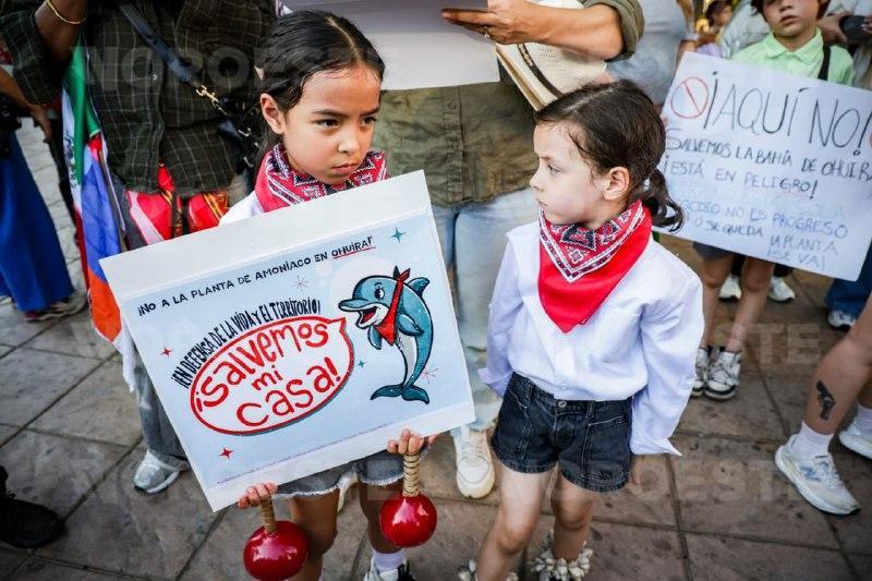 $!Protestan en Culiacán contra planta de amoniaco y proyecto Mexinol; acusan falta de consulta a comunidades