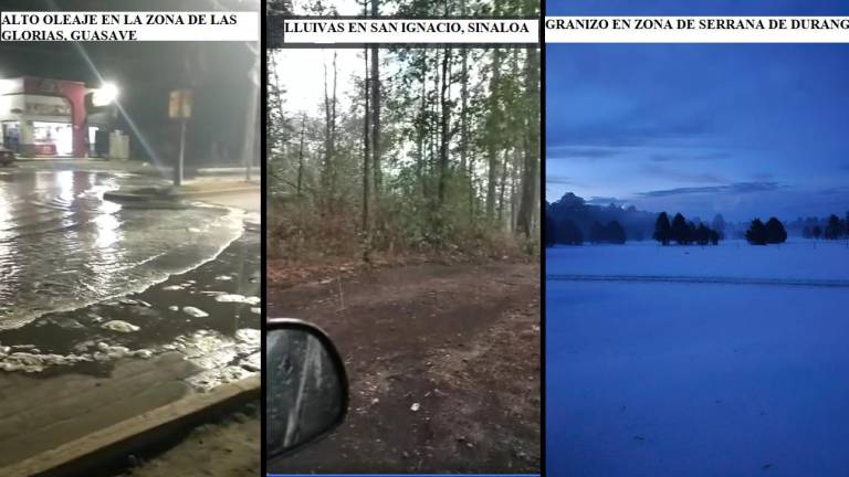 Los tres eventos climáticos recientes, dos en Sinaloa y uno en Durango.