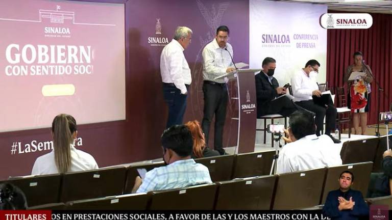 Conferencia semanera del Gobierno de Sinaloa.