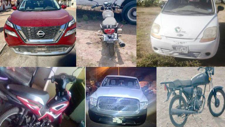 Aseguran en Culiacán 11 vehículos con reporte de robo