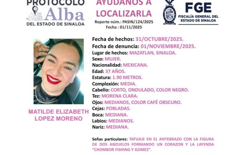 Desaparece Matilde Elizabeth en la colonia Mazatlán II, en el puerto