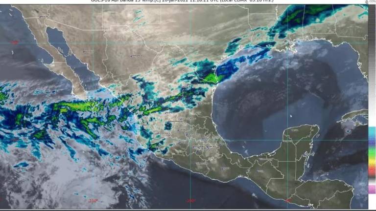 Condiciones climáticas en la zona de Sinaloa.
