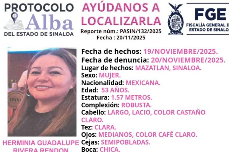 Herminia Guadalupe, desaparecida en Mazatlán, es esposa de un periodista