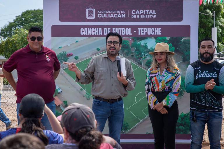Entrega Alcalde de Culiacán canchas de basquetbol rehabilitadas en Tepuche