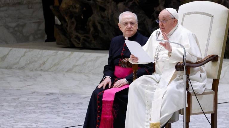 El papa Francisco en su última audiencia general en El Vaticano.