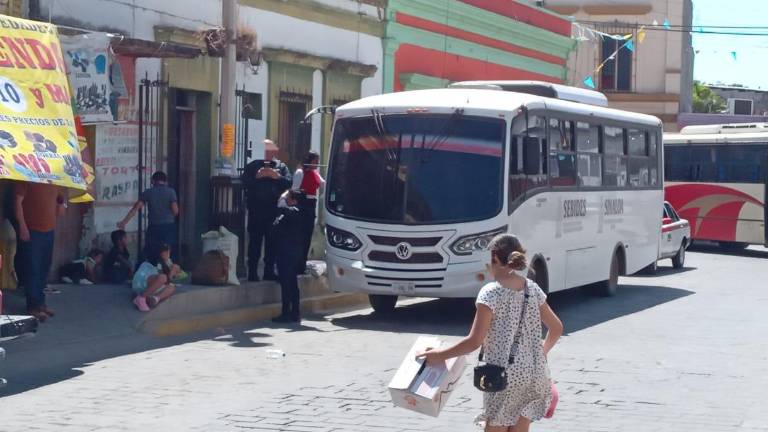 Camión de la Secretaría de Bienestar que apoya a los habitantes de la zona serrana de Rosario.