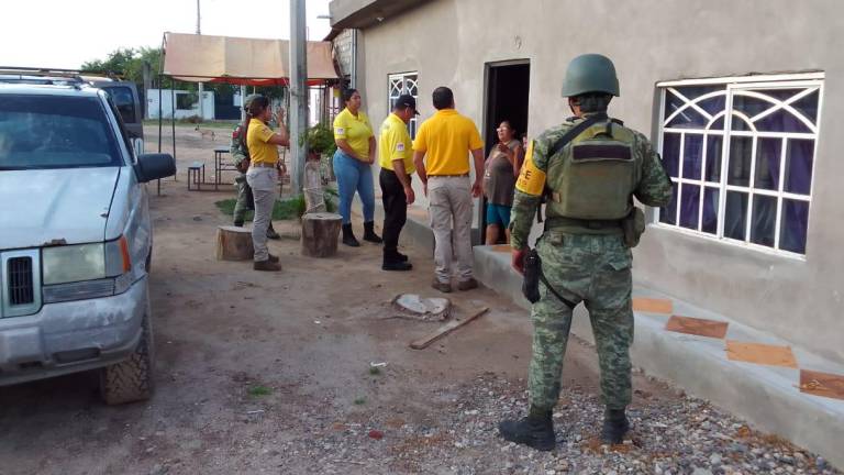Las comunidades de Loma Verde, Loma del Zorrillo, Matadero y Duranguito fueron supervisadas por las autoridades de Protección Civil y la Sedena.
