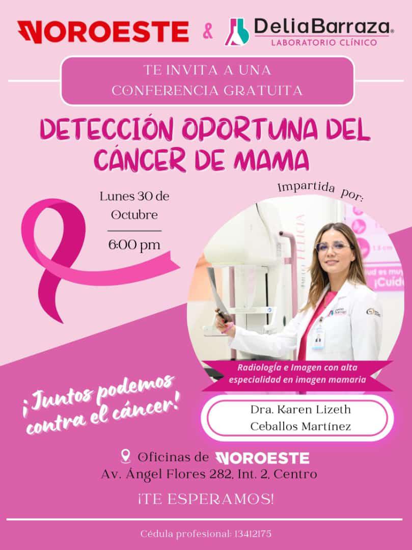 $!Compartirá radióloga Karen Ceballos beneficios de la detección temprana de Cáncer de Mama